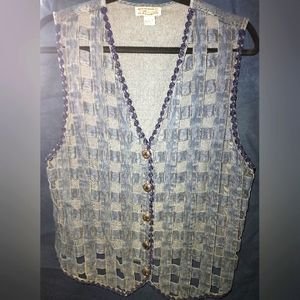 ⚜️ Tillman Denim Vest ⚜️ Vintage ⚜️ Woven ⚜️ Unique Find ⚜️